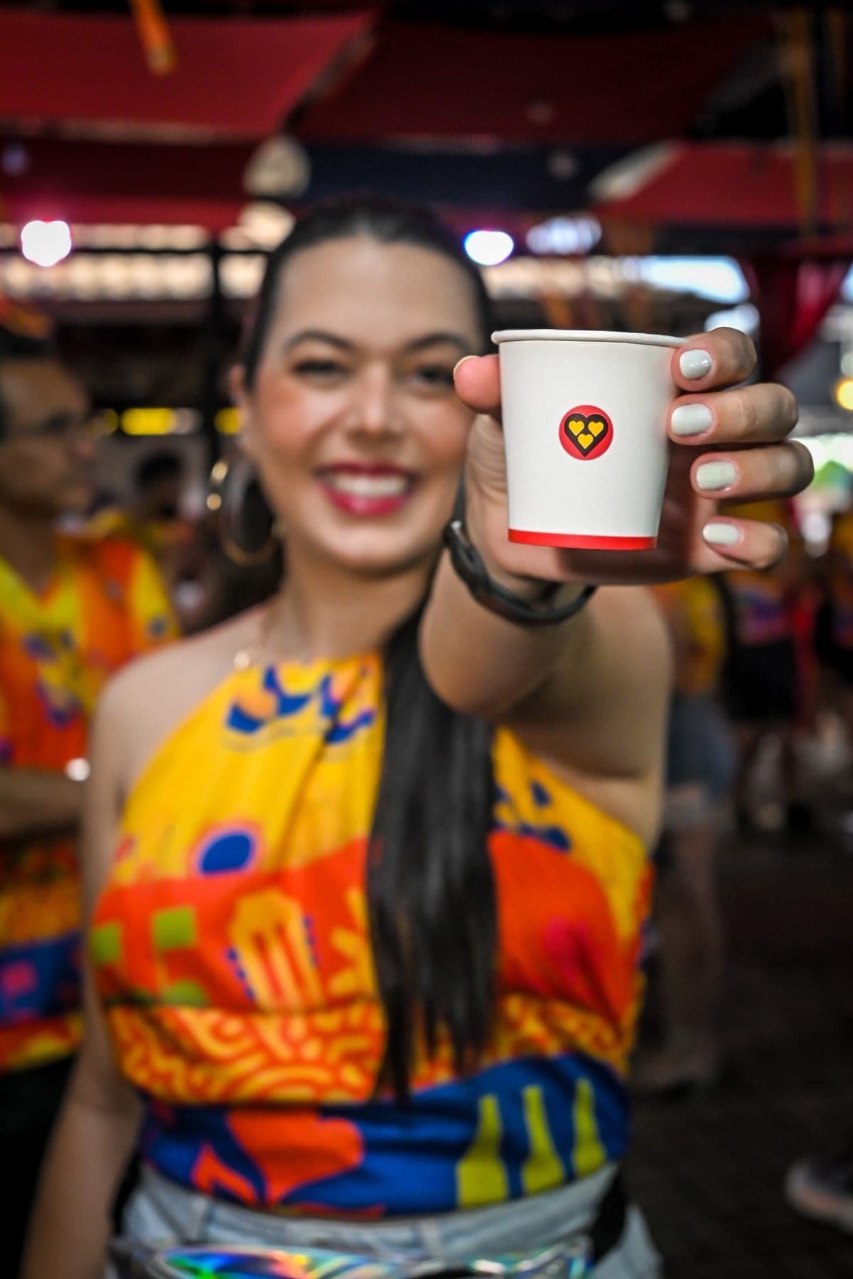 Distribuição de café 3 Corações ao público